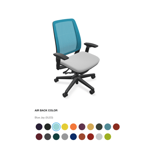 3D Configurator for desk chair