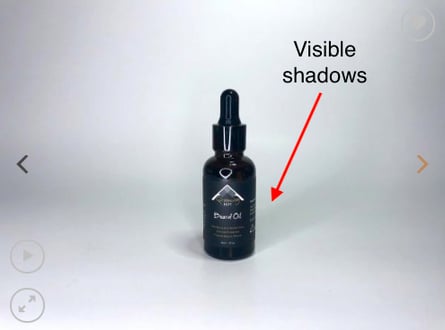 visible shadows of bottle