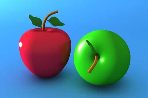 3d rendering of apples