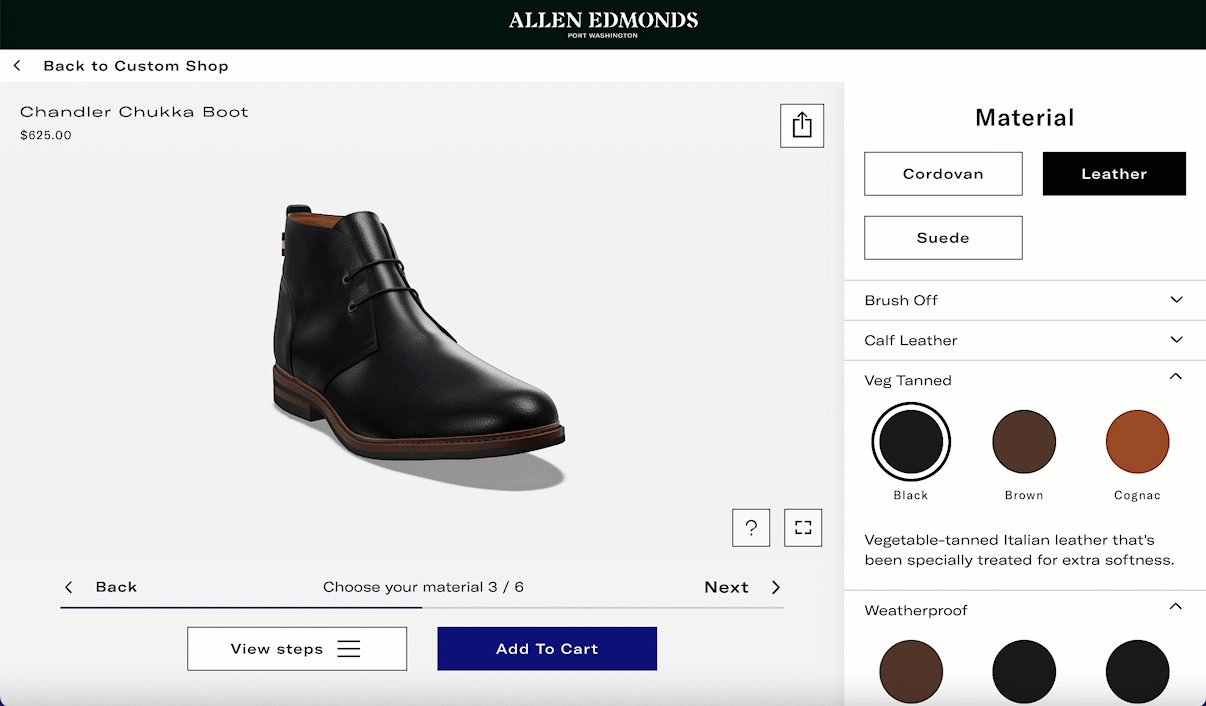 Allen Edmonds Custom Shop