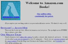 Amazon books page in back in 90's