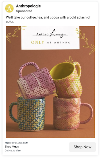 An example of a nicely-staged ad image from Anthropologie. 