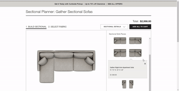 C&B sectional product customization software