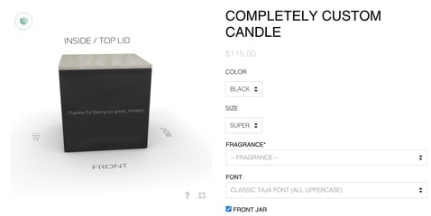 Taja candle configurator (2)