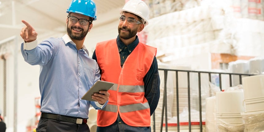 Contractor and project manager determining the final specs to put in a WooCommerce product configurator