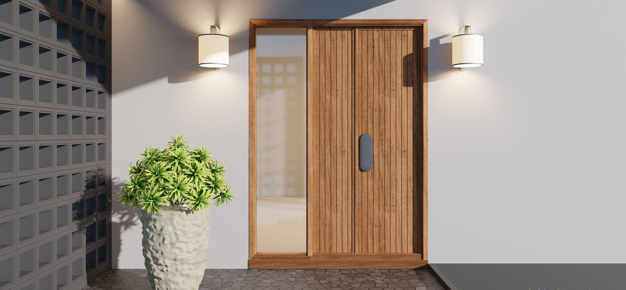 wood modern doorway