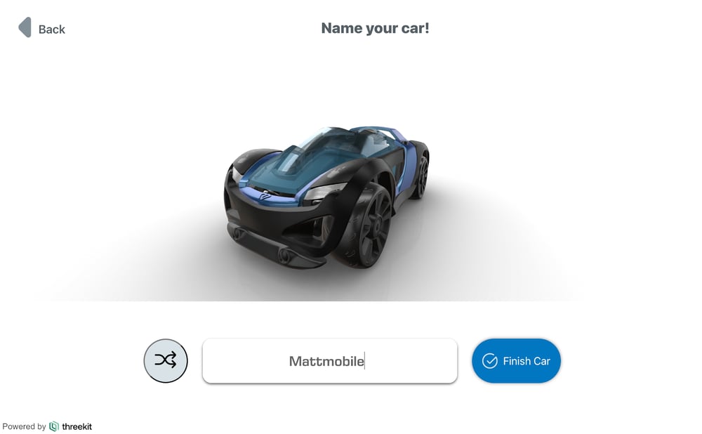 Modarri Toy Car online configurator