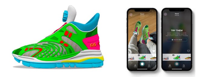 Gucci virtual shoe