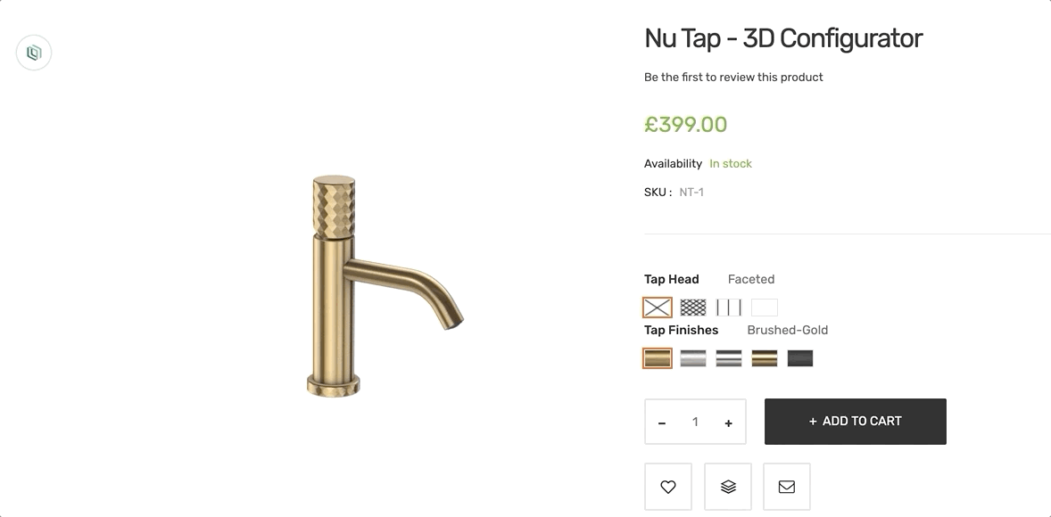 Happy tap faucet configurator