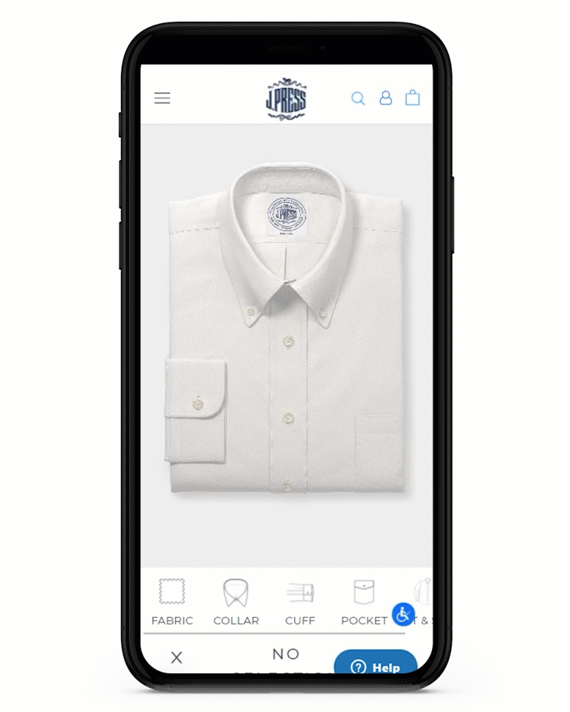 J.Press Button Down Shirt online mobile customizer