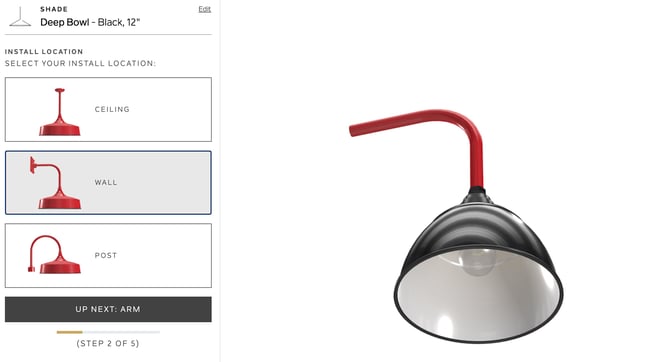 Kitchler online lighting configurator