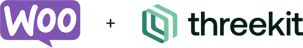 woocommerce+threekit logo lockup