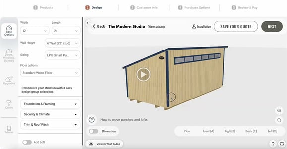 lookbook-building materials Advanced cpq