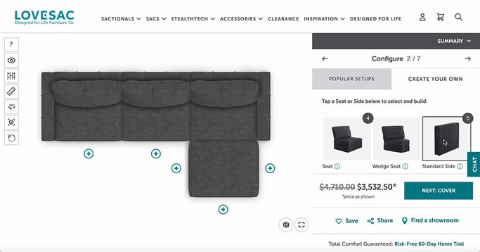 lookbook-furniture sectional configurator