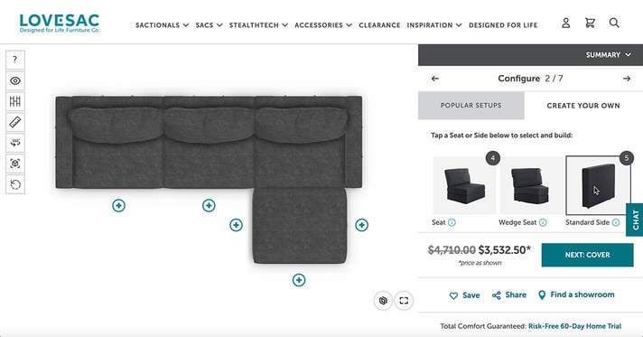 lookbook-furniture sectional configurator