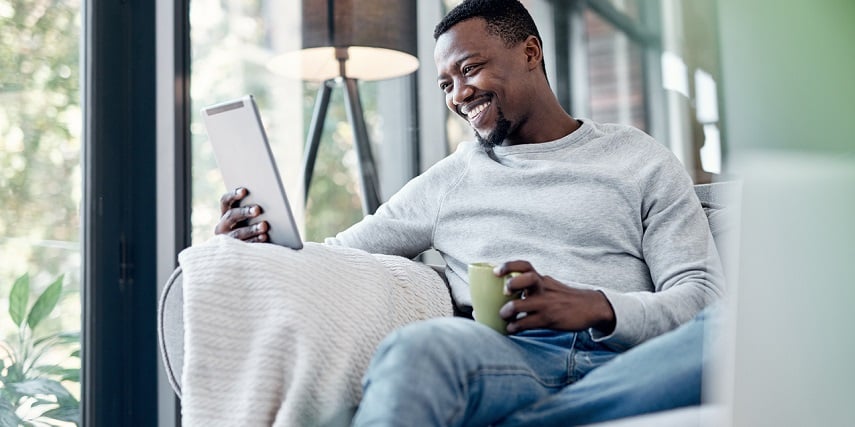 Man enjoying shopping through a BigCommerce product configurator