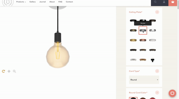 Hangout Lighting Bulb 3d configurator and 3d customizer