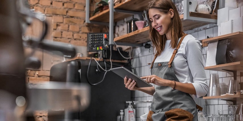Restaurant owner buying supplies through an SAP product configurator