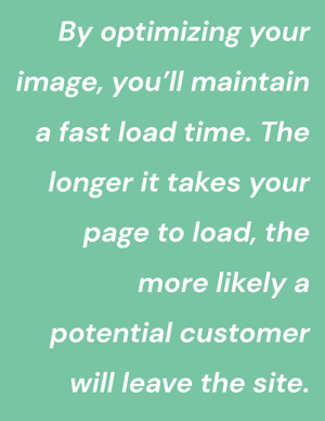 Optimizing images for faster load time