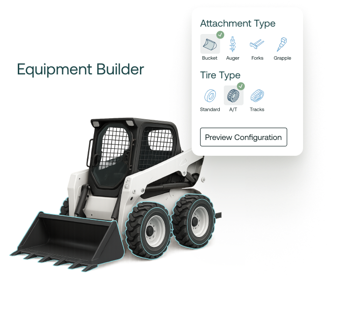 heavy equipment visual configurator