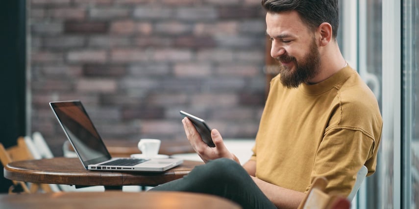 Shopper returning to his favorite site that offers product customization