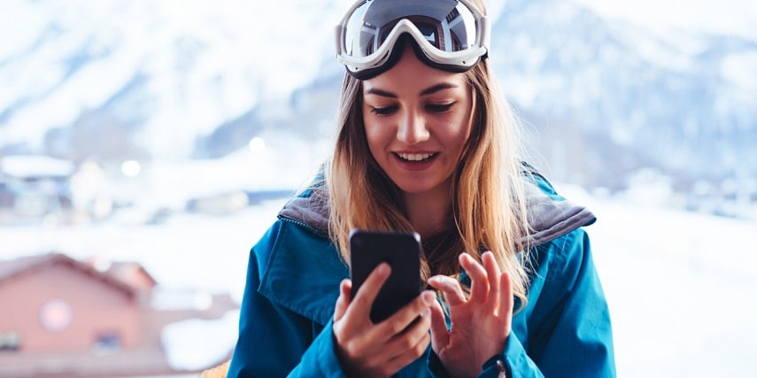 Snowboarder creating custom gear in a WooCommerce product configurator
