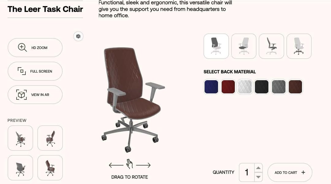 Leer_Task_Chair_3D_Configurator