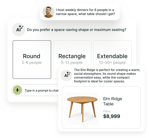 furniture-guided selling