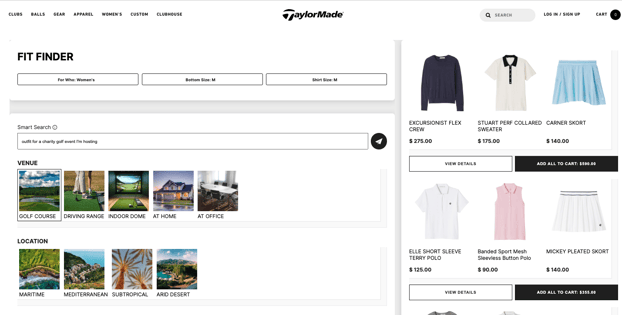 Taylor Made Fit Finder