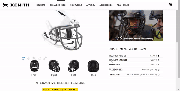 Xenith football helmet customizer