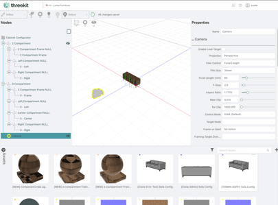 Screencap of 3d configuration of a product