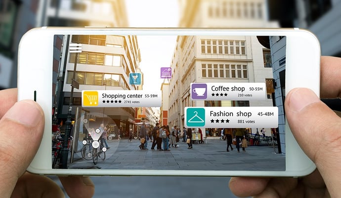 augmented reality for shops on street