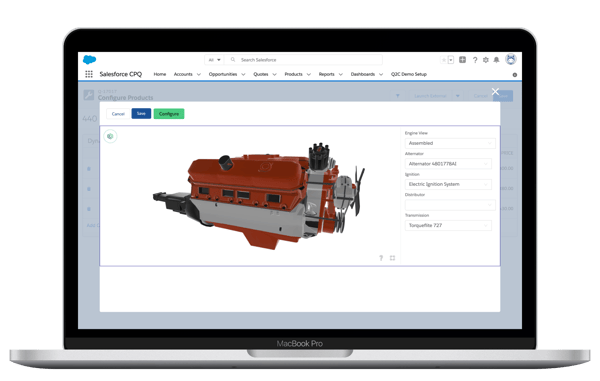 Salesforce for sales teams 3D configuration