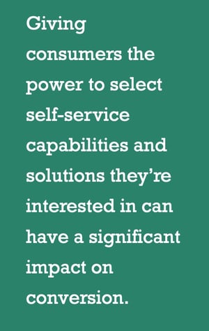 give customers the power of self selection