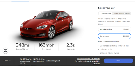 tesla online configuration