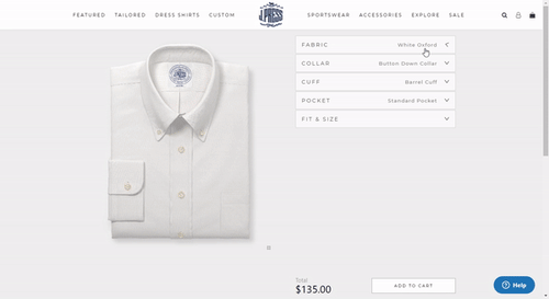 mens shirt customizer with virtual photographer