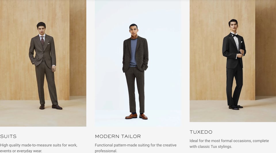 menswear ecommerce