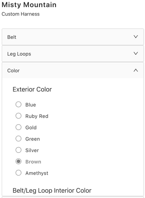 misty mountain exterior color customization