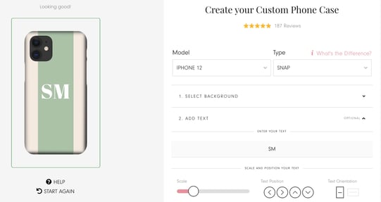 phone customizer for ecommerce