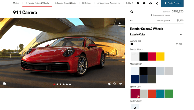 porsche 3d configurator