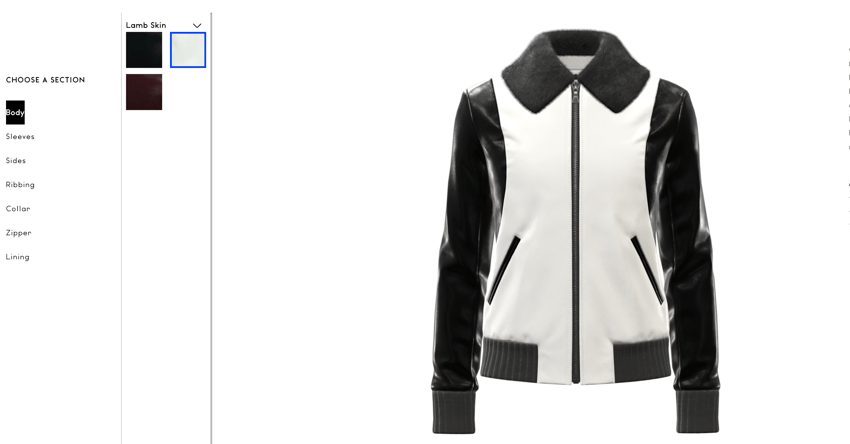 choiss ny jacket 3d configurator