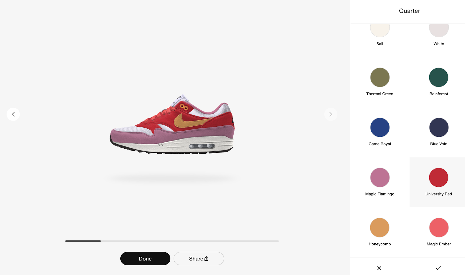 Nike shoe configurator and customizer