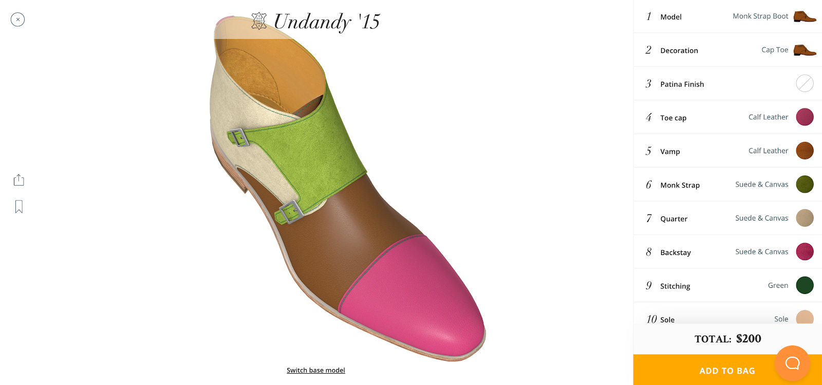 3d shoe configurator