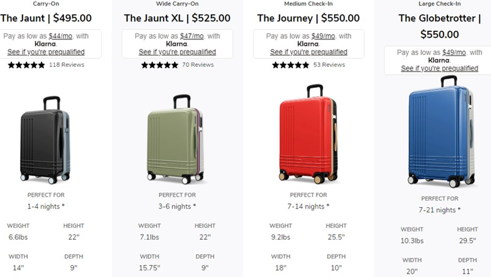 roam luggage customers