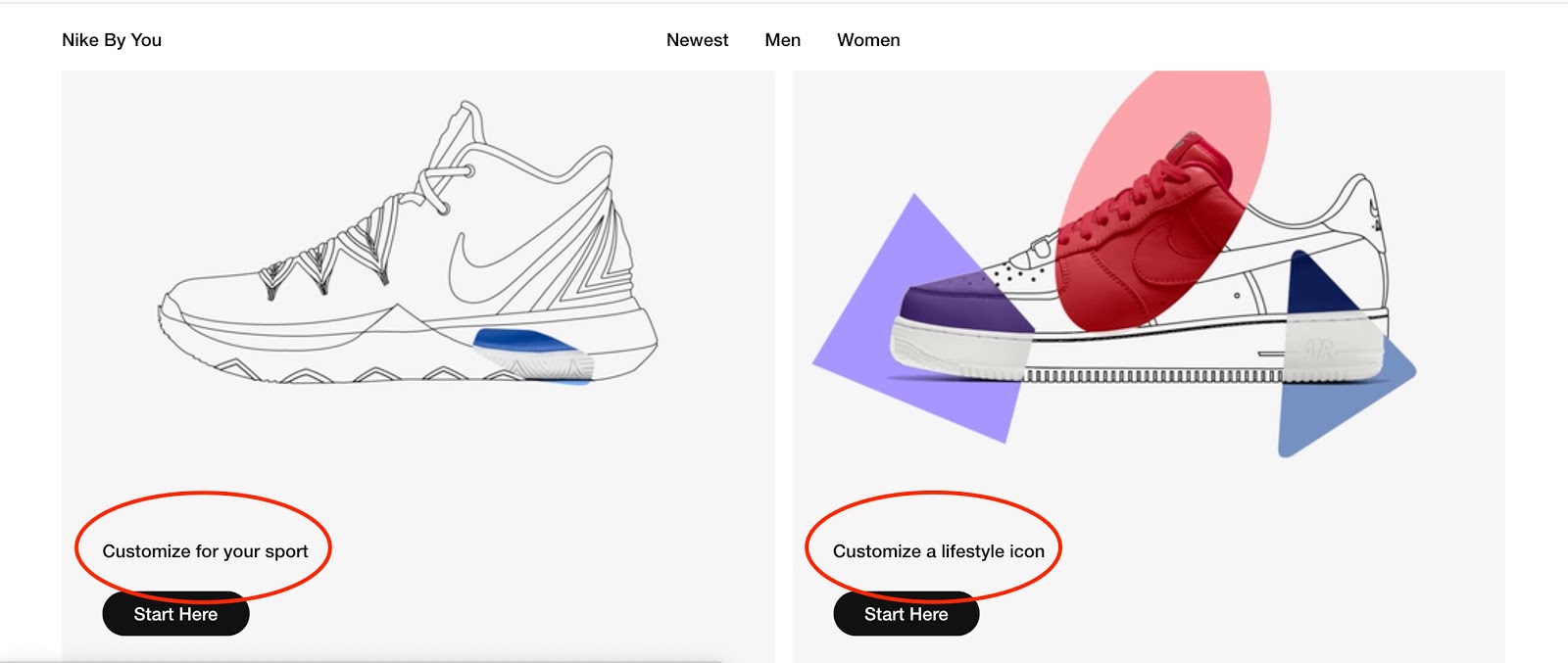 Nike online shoe customizer