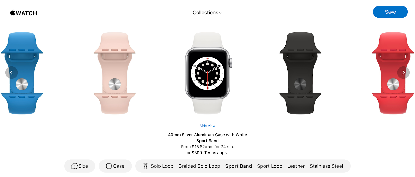 apple online watch customization