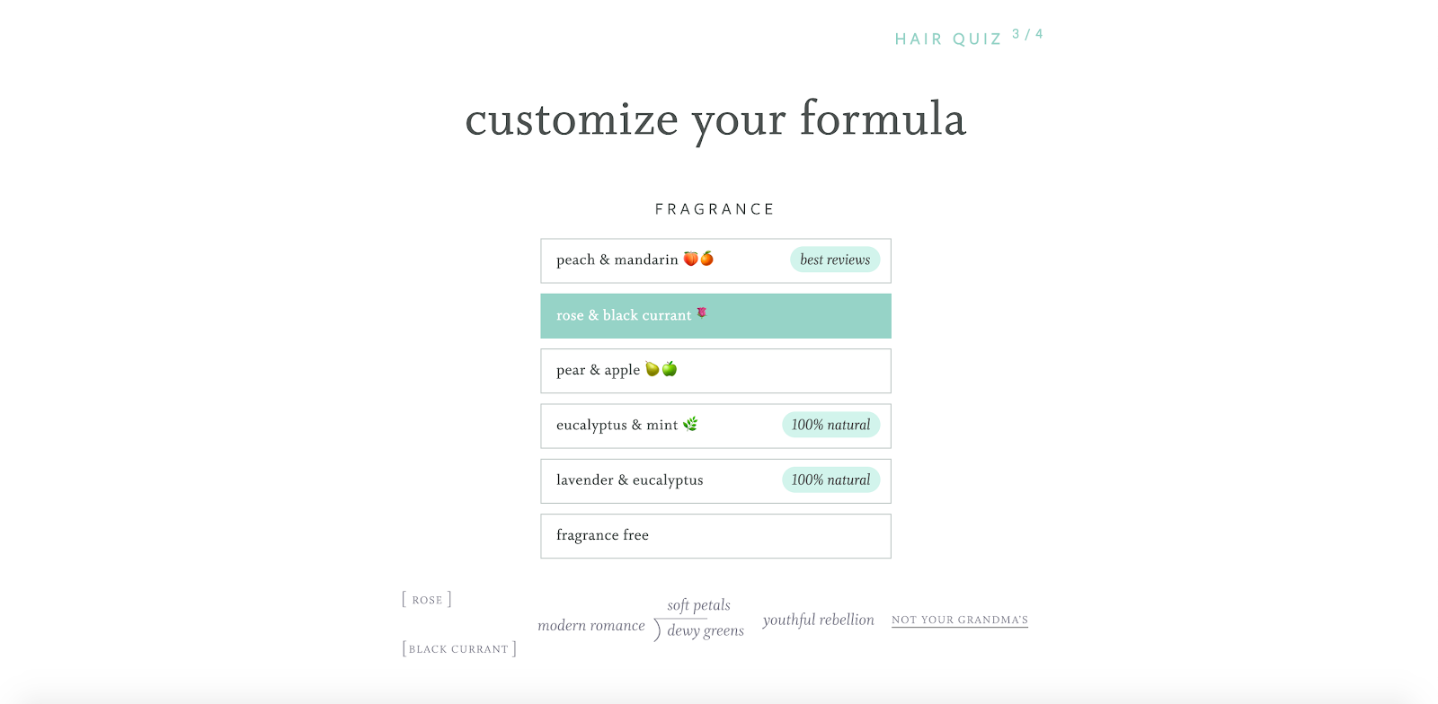 shampoo customized formula