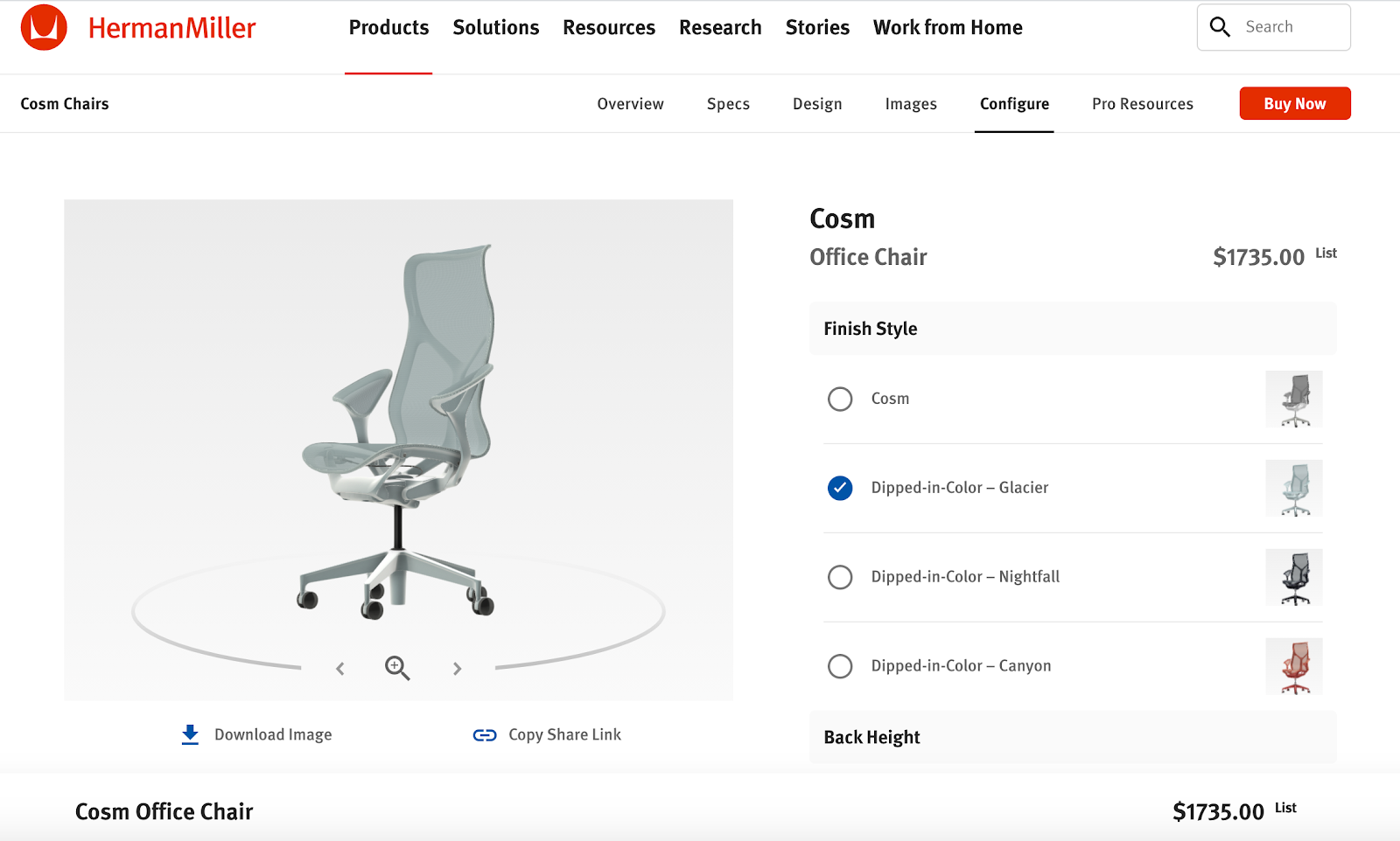 Herman Miller product configurator in Salesforce