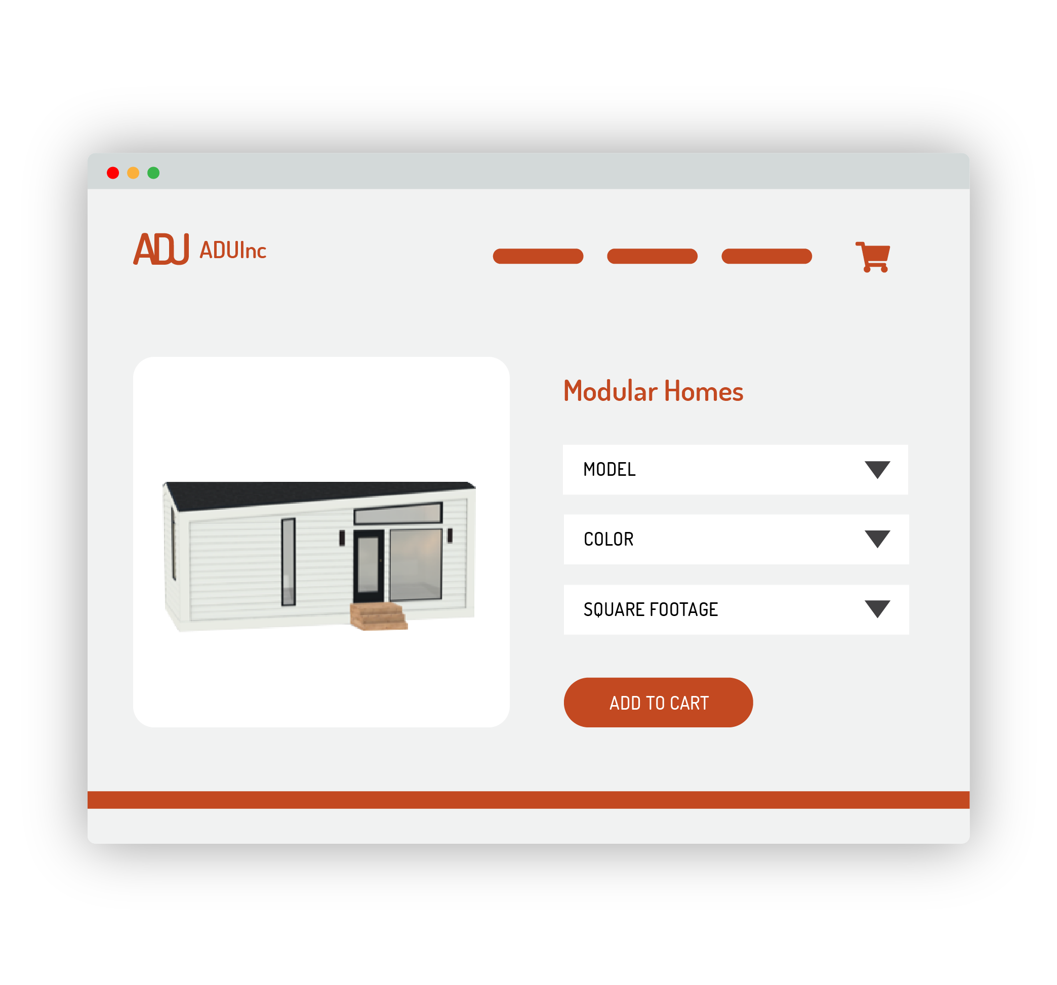 customer-facing interface of a product customizer