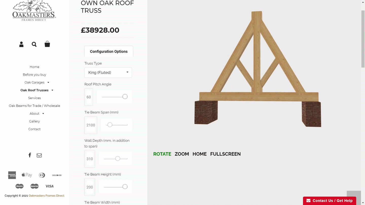 Couple shopping for products with different product configurator options